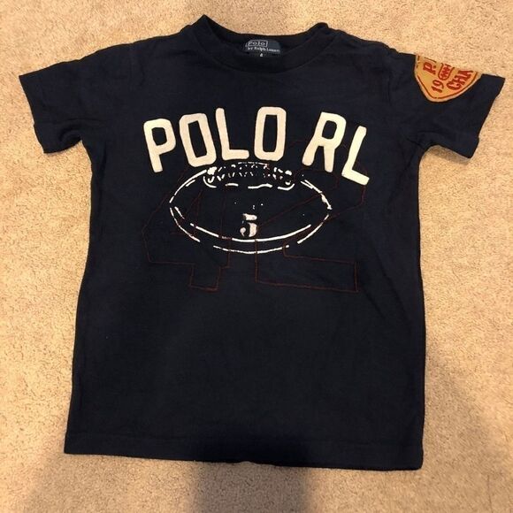 Polo Navy Blue Boys Rugby T-Shirt - Picture 1 of 5